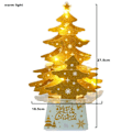 Miniatyrbillede 2 af 5: Julepynt, mini skrivebords julekort ornament, gyldent varmt lys KLB
