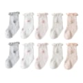 Miniatyrbillede 1 af 6: 5 Par Baby Pige Soks Toddler Ruffle Soks Pige Ruffle XS KLB