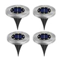 4-pack solcellslampor för gräsmatta, uteplats, trädgård, vit