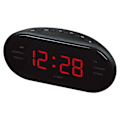 Miniatyrbillede 1 af 5: Ovalt urradio LED-ur (rød)