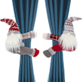 Miniatyrbild 1 av 5: Set med 2 julgranskog tomte tomte ansiktslösa gardin hållare KLB
