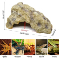 Miniatyrbillede 2 af 4: Reptil Rock Hide Cave, Gecko Hide Landscape Rock, Hide Lizard Hermit Crab Snake Hideout, Terrarium Habitat Dekoration (L)