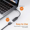 Miniatyrbilde 2 av 4: USB Type-C til HDMI 4K 30Hz hunnadapterkabel videokabel