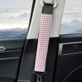 Pikkukuva 3 / 5: Pehmeä ja mukava turvavyön pehmuste, söpö auto, vaaleanpunainen, KLB