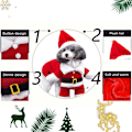 Miniatyrbild 3 av 4: Jultomte hund- och kattkostym, julhusdjurskläder, julhusdjurskläder med tomteluva M
