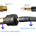 Miniatyrbillede 4 af 5: Højtryksrenser Hurtigkobling Slangefitting Union A M22 14MM Slange Adapter Connector Til Karcher Vaskemaskine KLB