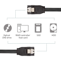 Miniatyrbilde 4 av 8: SATA III-kabel, 1 stk., 6 Gbps, rett, HDD-svart KLB