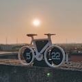 Miniatyrbild 6 av 6: HY-F087 Retro Cykelformad Automatisk Flip Klocka Heminredning Flip Klocka (Vit)