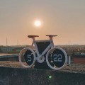 Miniatyrbillede 6 af 6: HY-F087 Retro Cykelformet Automatisk Flip-ur Hjemmeindretning Flip-ur (Hvid)