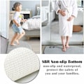 Miniatyrbilde 4 av 4: Badematte 48 x 78 cm Superabsorberende Memory Foam Baderomsmatte Maskinvaskbar Badematte for Kjøkken Baderom Inngangsparti KLB