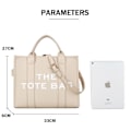Miniatyrbillede 2 af 6: The Tote Bag til kvinder, PU læder Tote Bag, Almond KLB