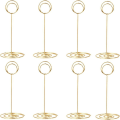 Miniatyrbild 7 av 7: 10-pack 8,75 tum höga bordsnummerhållare för placeringskort i guld