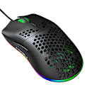 Miniatyrbillede 1 af 6: USB-kablet gamingmus RGB-gamingmus med seks justerbar DPI ergonomisk