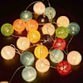 Miniatyrbilde 2 av 3: m lyslenke med 20 fargerike LED-kuler - batteridrevet, ideell for jul eller bryllup blandede farger KLB