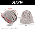 Miniatyrbilde 2 av 6: Slouchy strikket lue for kvinner, vinter, myk, varm, dameull, stripet, karri, KLB