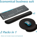 Miniatyrbilde 6 av 6: Premium Memory Foam Tastatur og Mus Håndleddsstøtte Sett -
