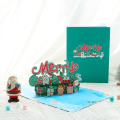 Miniatyrbillede 4 af 5: Glædelig Jul Pop Up-kort, 3D Pop Up-lykønskningskort til jul, Pop Up-julekort