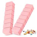 7-dagars pillerdosa med punktskrift, rosa