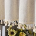 Miniatyrbillede 5 af 6: Kort netgardin, bistrogardin, uigennemsigtig boho-gardin, hør, KLB