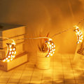 Miniatyrbild 3 av 8: 1,5 m 10 LED metall ihålig månform koppartråd ljusslinga KLB