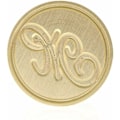 Miniatyrbilde 3 av 5: Retro messinghode trehåndtak alfabet bokstaver initial voks klassisk forseglingsvoks stempel M KLB