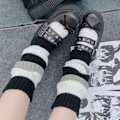 Miniatyrbillede 3 af 7: Leg Warmers Bløde Stilfulde Fancy Vinter 80'er Fest Tricolor KLB