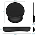 Miniatyrbild 3 av 6: Premium Memory Foam Tangentbord och Mus handledsstöd Set - för