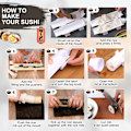 Miniatyrbillede 2 af 4: Sushi Maker (27*6cm Sort), Sushi Bazooka, DIY Sushi-fremstillingsmaskine Grøntsager, Kød, Rulle-værktøj, Køkken Tilbehør, Sushi Værktøj