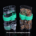 Miniatyrbild 4 av 4: 4 st automatiska husdjursdispenser Vattendispenser Transparent plast Automatisk fågelvattnare Fågelmatare för små djur Fågelbur
