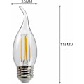 Miniatyrbild 4 av 5: 10-pack C35 LED-glödlampor 220V/240V 4W Edison (C35 Tail E27) KLB