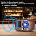 Miniatyrbild 5 av 6: Retro radio med Bluetooth-högtalare, Aooeou radio vintage liten valnötsträ