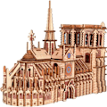 Miniatyrbilde 1 av 5: 3D-puslespill for voksne, Notre Dame katedral flyttbar modellsett KLB
