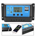 Pikkukuva 1 / 8: Sininen aurinkokennoautomaattinen PWM LCD kaksois-USB 5V lähtöohjain KLB