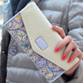 Miniatyrbillede 5 af 7: Fashion Dame Læder Clutch Pung Lang Tegnebog Møntpung (He