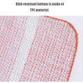 Miniatyrbillede 5 af 5: Stribet bademåtte i farver Halvrund Mikrofiber Skridsikker og absorberende til badekar 50x80cm, Brusebad, Badeværelse, Køkken, Indgang, C-