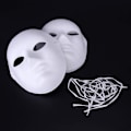 Miniatyrbillede 7 af 8: 5 stk. DIY hvid maske til maling nem blank papirstil 1 KLB