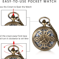 Pikkukuva 4 / 5: Vintage taskukello r mix numeroilla steampunk-luurankokello