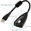 Miniatyrbilde 7 av 7: Eksternt USB-lydkort for datamaskin USB-lydstereoadapter for eksternt