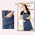 Miniatyrbilde 4 av 7: Denimforkle, Unisex justerbar forkle med 3 lommer, matlagingsforkle KLB