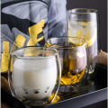 Miniatyrbillede 5 af 6: Kaffe kop dyr dobbelt glas kop, mælk, kaffe kop, cappuccino kop,