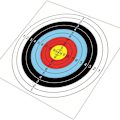 Miniatyrbilde 2 av 5: Bueskyteskyteområde 30 stk Bueskyteskyte firkant bueskyteskytepapir firkant KLB