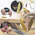 Pikkukuva 5 / 8: Metal Feather Bookmarks Simple Elegant and Thin Feather-shaped Bookmarks KLB