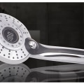 Miniatyrbillede 5 af 5: LED brusehoved, 3 farver LED brusehoved temperaturstyring håndbruser med digital temperatur