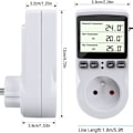 Miniatyrbillede 3 af 5: Termostatisk stikkontakt, digital programmerbar stikkontakttimer med sonde, drivhusvarmer