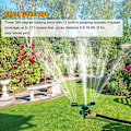 Miniatyrbillede 5 af 7: Pakke med 2 havesprinklere, automatisk plænesprinkler 360 grader