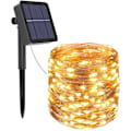 Pikkukuva 1 / 5: Aurinkokäyttöiset ulkojouluvalot 11m 100 LED aurinkokäyttöiset jouluvalot 8 tilaa vedenpitävät kuparoidut