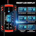 Miniatyrbillede 4 af 5: Bilbatterioplader, 8A 12V/24V Bilbatterioplader, Fuldautomatisk Bilbatterioplader med LCD-display Batterioplader, Vedligeholdelsesoplader med Pr KLB