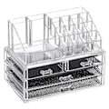 Miniatyrbillede 1 af 4: Makeup opbevaringsboks Kosmetisk opbevaringsboks Skuffe Multi-lag Smykkeboks Transparent Skrivebords kosmetisk opbevaringsboks