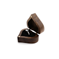 Miniatyrbillede 3 af 5: Hjerteformet æske til vielsesringe i træ (ekskl. ringe), ringæske, æske til forlovelsesring.