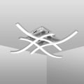 Miniatyrbilde 1 av 2: LED taklampe, bølgeformet pendellampe, nøytral hvit lys 4000K, integrerte LED-er 24W 2000Lm, moderne lysekrone for stue eller kjøkken, IP20